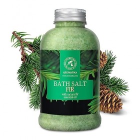 Sels de Bain Epicéa 600g - 100% Naturelle Sel de Mer avec Lhuile Essentielle Daiguilles de Pin de Sibérie pour un Bon Somme