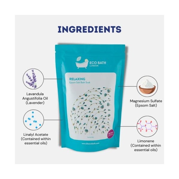 Eco Bath Relaxing Epsom Salt Bath Soak – 500g