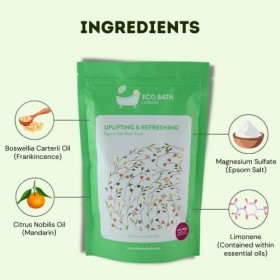 Eco Bath Uplifting and Refreshing Epsom Salt Bath Soak- Pouch 500g