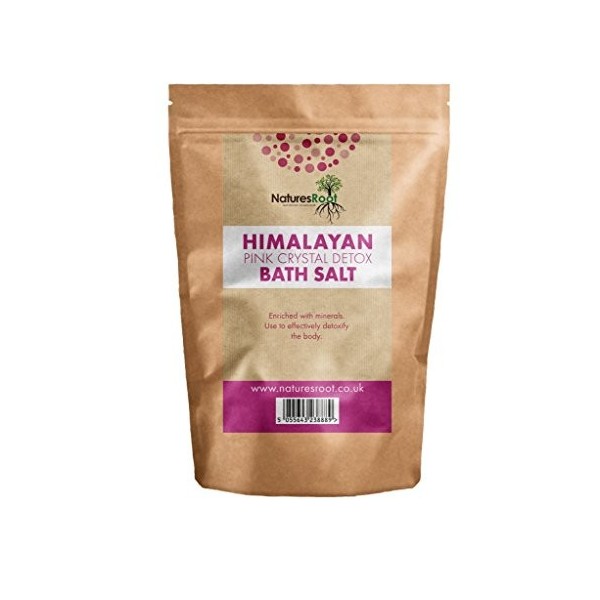 Natures Root Sel de bain détox cristal rose de lHimalaya 500 g