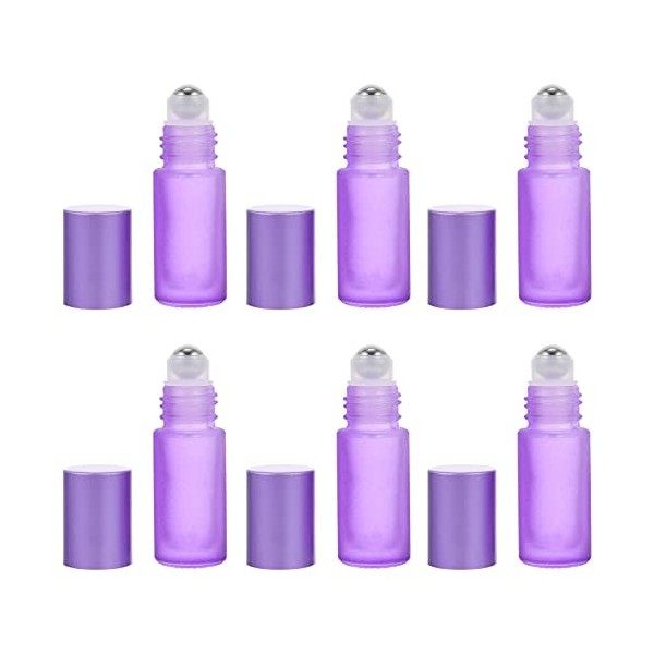 Verre Bouteilles de Parfum de Parfum La Aromathérapie Conteneur 5Ml 6Pcs Flacon Rechargeable pour Voyage Désodorant Cosmétiqu