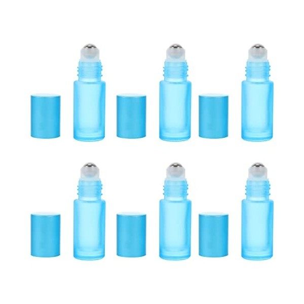 Verre Bouteilles de Parfum de Parfum La Aromathérapie Conteneur 5Ml 6Pcs Flacon Rechargeable pour Voyage Désodorant Cosmétiqu