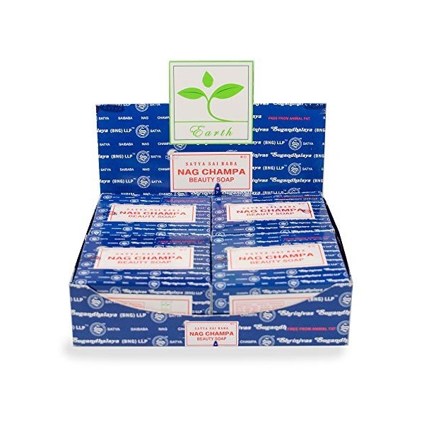 Nag Champa Lot de 4 savons de beauté Satya Sai Baba 150 g