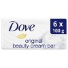 Dove Savon Pain de Toilette Antibactérien Original, Pour une peau douce et hydratée, Agents nettoyants doux Lot de 6x100g 