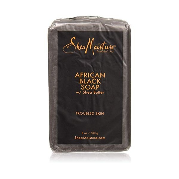 Karité Moisture Lot de 3 barres de savon africain noir biologique avec beurre de karité, 8 oz