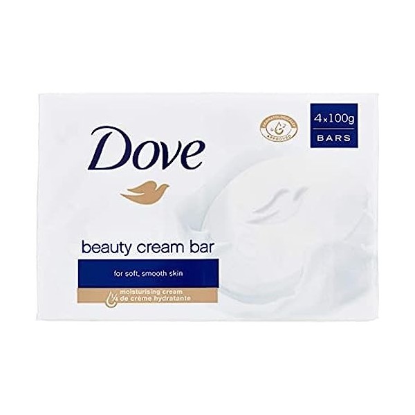 Dove Lot de 8 savons originaux avec ¼ de crème hydratante 100 g 2 x 4 lots 