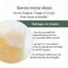 LES HUILETTES - Savon SURGRAS Extra-Doux - Origine 100% Naturel - Pour Visage et Corps - Tous types de peaux - Convient parfa