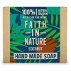 Faith in Nature Savon Main Naturel Huile de Coco, Hydratant, Végan et Respectueux des Animaux, Sans Parabènes et Sans SLS, 10