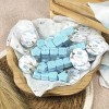 Savon Personnalisé.-Lettres de Savon avec votre Nom.Événements.-Cadeaux personnalisés pack de 20 pièces, bleu ciel 