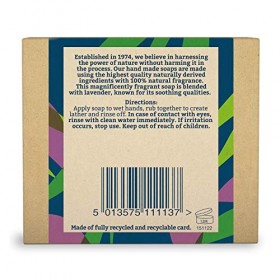 Faith in Nature Savon Main Naturel Lavande, Nourissant, Végan et Respectueux des Animaux, Sans Parabènes et Sans SLS, 100g