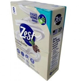 Zest 8-bar de bain Taille Savon, crème au beurre de cacao et de Karité, 113,4&nbsp;gram lot de 2 