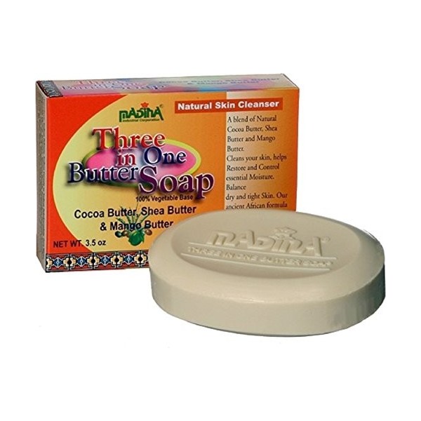 madina Madina Trois dans un beurre savon, 3,5 oz Pack de 3 