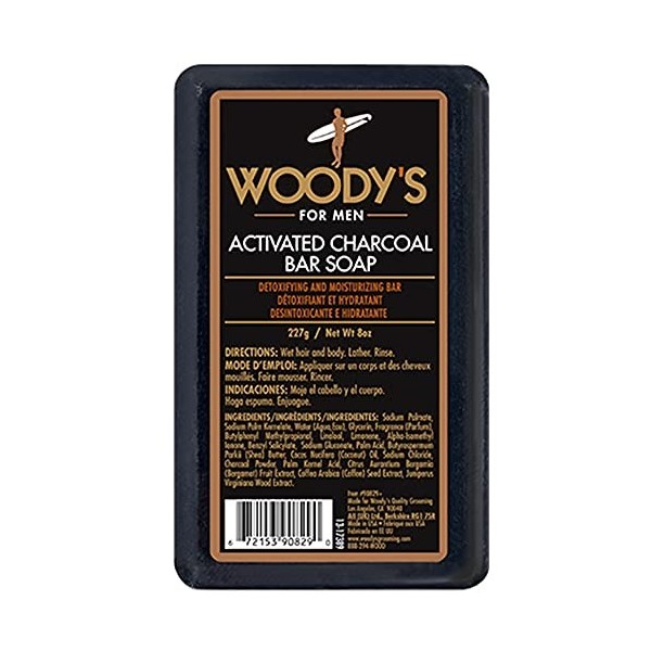 Woodys Savon au charbon actif 248 g