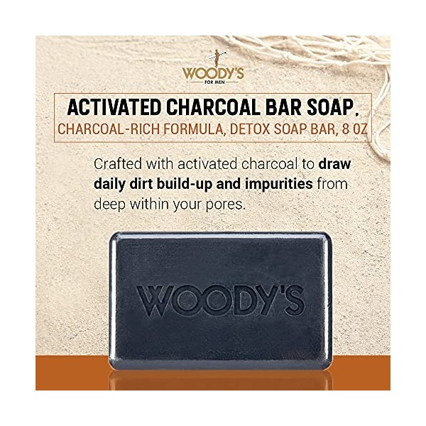 Woodys Savon au charbon actif 248 g