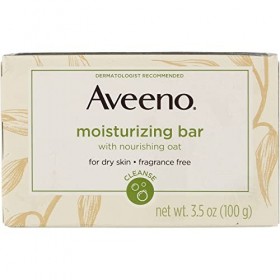 Aveeno Moisturizing Bar with Natural Colloidal Oatmeal for Dry Skin, Fragrance Free, 3 Oz by Aveeno