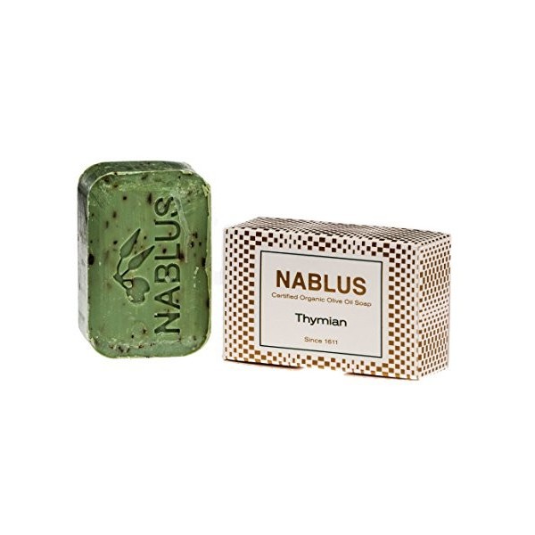 Nablus Soap - Le Savon Nablus À LHuile DOlive Thym, idéal pour les peaux sensibles, ne contient pas dhuile de palme, hypo-