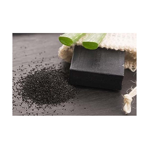 Savon noir, dmoRe Savon au charbon actif 100% naturel - Savon au charbon actif - Savon noir africain - Savon noir africain -