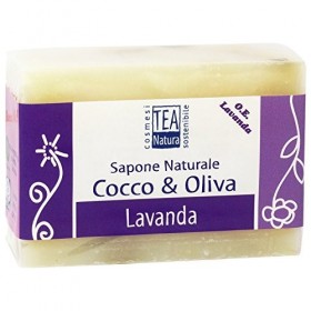 TEA NATURA - Savon Naturel dOlive & Coco à la Lavande - Parfait pour Visage, Mains et Corps - Propriétés apaisantes et émoll