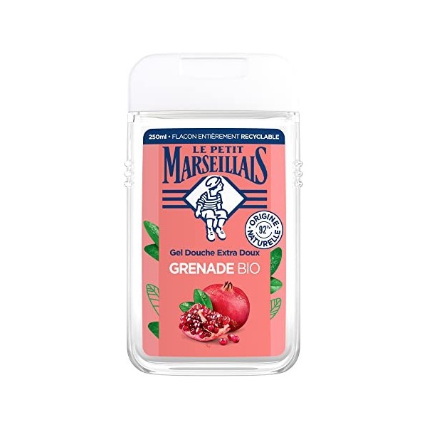 Le Petit Marseillais Gel Douche Hydratant Grenade de Méditerranée 250 ml 1 Unité lemballage peut varier 