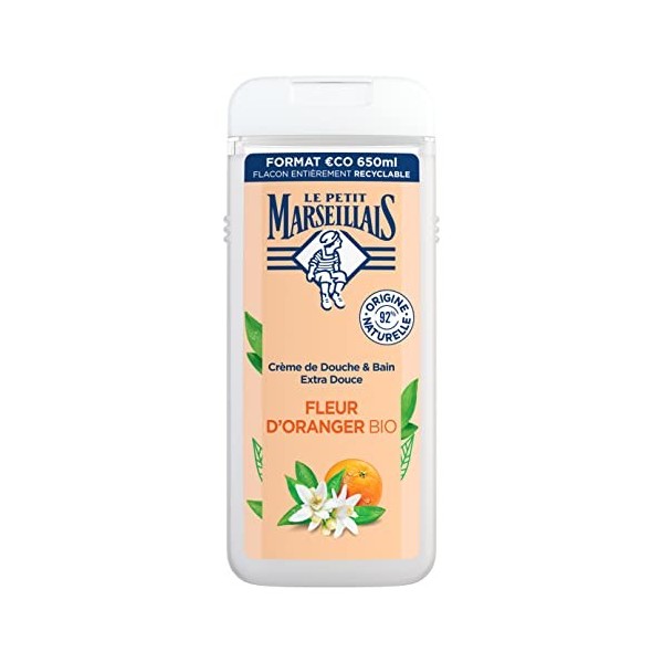 Le Petit Marseillais Douche & Bain Crème Extra Doux, Lilas, 250ml lemballage peut varier 