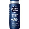 NIVEA MEN Gel douche 3-en-1 Protect & Care 1 x 500 ml , Gel douche homme à l’aloe vera, Soin nettoyant pour homme visage, co