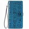 Miagon PU Cuir Portefeuille pour Xiaomi Redmi Note 10 Pro,Chat Chien Animal Gaufrage Flip Cover Étui à Rabat Magnétique Case 