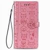 Miagon PU Cuir Portefeuille pour Xiaomi Redmi Note 10 Pro,Chat Chien Animal Gaufrage Flip Cover Étui à Rabat Magnétique Case 