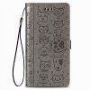 Miagon PU Cuir Portefeuille pour Xiaomi Redmi Note 10 Pro,Chat Chien Animal Gaufrage Flip Cover Étui à Rabat Magnétique Case 