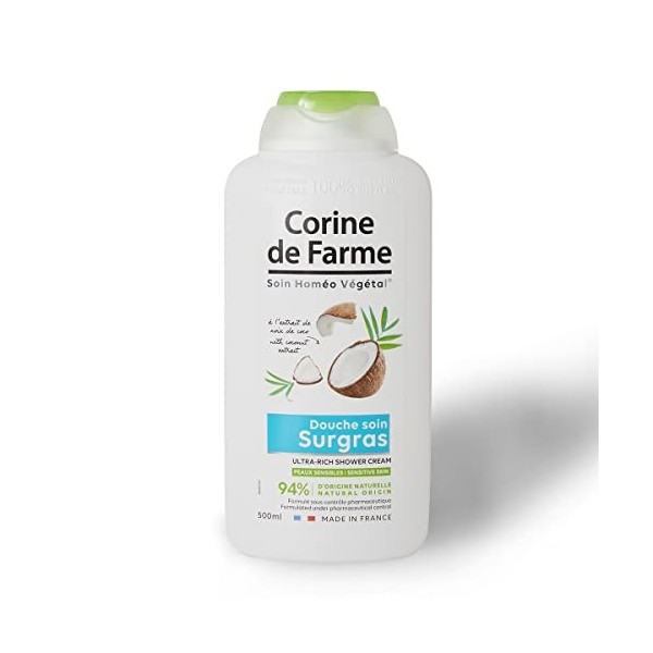 CORINE DE FARME 014241 Douche Soin Surgras à lExtrait de Noix de Coco - 500ml