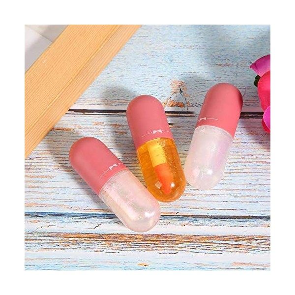 Fybida Lip Plump Oil 3pcs Base de Brillant à lèvres Sexy pour Le Maquillage pour Femme à Usage Professionnel