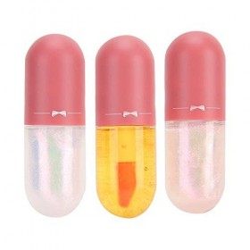 Fybida Lip Plump Oil 3pcs Base de Brillant à lèvres Sexy pour Le Maquillage pour Femme à Usage Professionnel