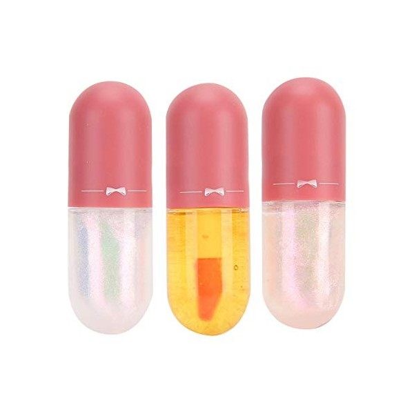 Fybida Lip Plump Oil 3pcs Base de Brillant à lèvres Sexy pour Le Maquillage pour Femme à Usage Professionnel