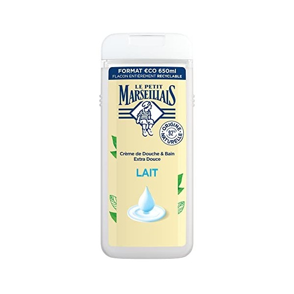 Le Petit Marseillais Douche & Bain Crème Extra Doux, Lait, 6x250ml