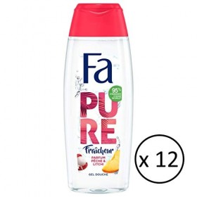 Fa Gamme Pure Fraîcheur - Pack de 12 Gels Douche Pêche & Litchi - 12 x 250 ml