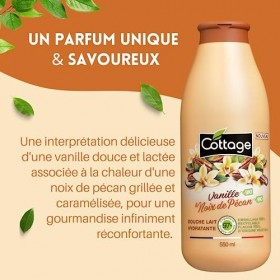 Cottage Douche Lait Hydratante – Vanille Bio & Noix de Pécan, Bio, 550ml