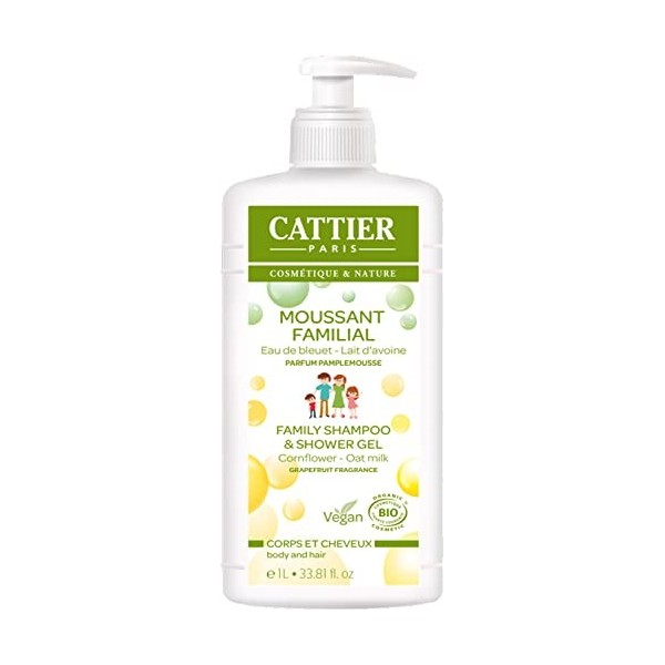 Cattier Moussant Familial au Parfum Pamplemousse 1 L - BIO