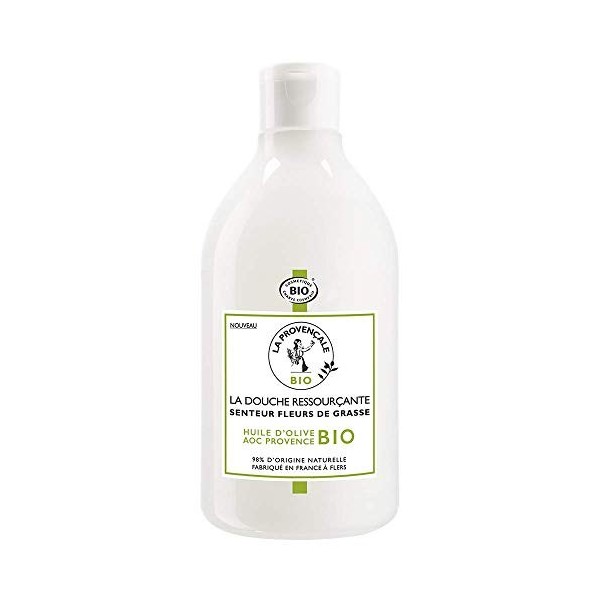 La Provençale - La Douche Ressourçante Senteur Fleurs de Grasse - Gel Douche Certifié Bio - Huile d’Olive Bio AOC Provence - 