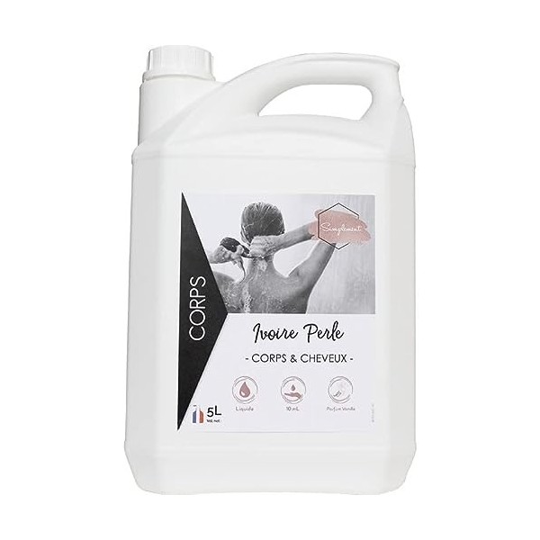 Gel douche corps et cheveux parfum vanille 5 Litres 