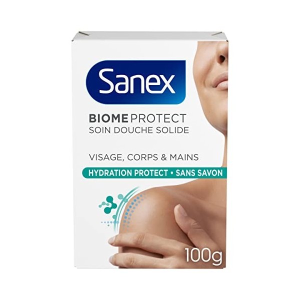 SANEX - Soin Douche Solide BiomeProtect Hydratation - Soin Douche Solide Prébiotique Sans Savon