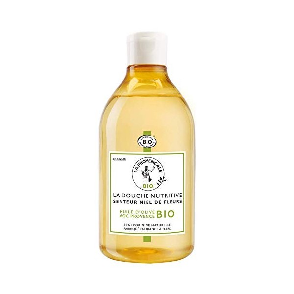 La Provençale - La Douche Nutritive Senteur Miel de Fleurs - Gel Douche Certifié Bio - Huile d’Olive Bio AOC Provence - 500 m