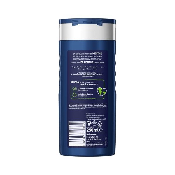 Nivea Men Gel Douche 3en1 Energy 250 ml