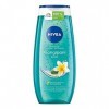 NIVEA Frangipani & Oil Gel douche 250 ml avec un pH neutre pour la peau avec un parfum vivivifiant de fleur de frangipani, do