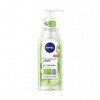 NIVEA Naturally Good Gel Limpiador con Aloe Vera Bio 1 x 140 ml , desmaquillante facial con 99% de ingredientes naturales, g