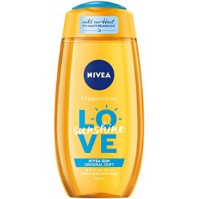 Nivea Love Sunshine Douche soin Gel douche rafraîchissant à laloe vera pH neutre pour la peau Parfum crème solaire Nivea Sun