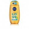 NIVEA Love Sunshine Douche Soin 250 ml , gel douche estival à laloe vera pour une peau sensiblement douce, douche avec le p