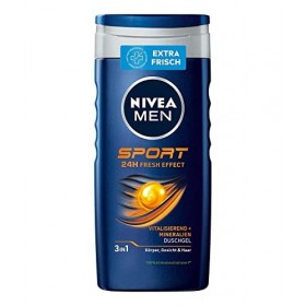 NIVEA MEN Gel douche Sport 24H fresheffect 3 en 1 250 ml