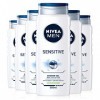 NIVEA MEN Sensitive Shower Gel Pack of 6 6 x 500ml 