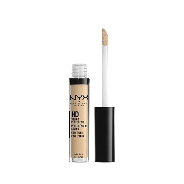 NYX Professional Makeup Correcteur Anti-Cernes HD Studio Photogenic, Pour Tout Type de Peaux, Couvrance Moyenne, Teinte : Fai