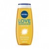 NIVEA Love Sunshine Gel douche rafraîchissant et soin à laloe vera Formule nourrissante au parfum dété unique 250 ml