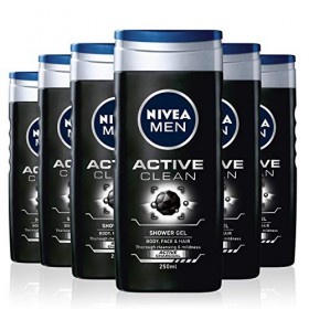 Nivea Hommes Actifs Douche Propre Gel 250Ml - Lot De 6